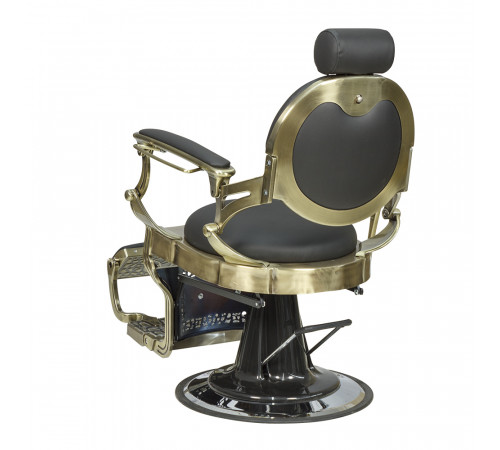 Кресло мужское барбер Ричард полированный каркас медного цвета