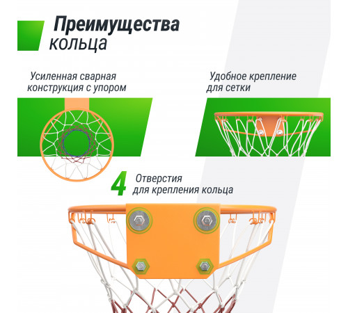 Баскетбольное кольцо UNIX Line R45 без сетки