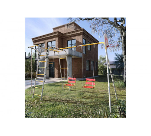 Детский спортивный комплекс для дачи ROMANA Акробат - 2 (желтый/серый)