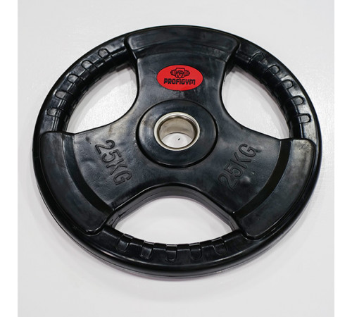 Диск треххватовый черный 25 кг, 51 мм