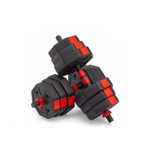 Гантели гексагональные разборные с грифом, 20 кг. (2 шт. х 10 кг.) VictoryFit VF-DН200