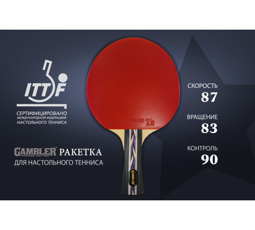 Ракетка Gambler 3 STAR (коническая)
