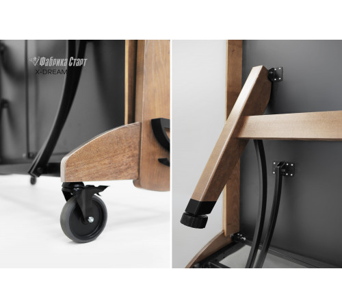 Стол теннисный X-dream ФС (Дуб натуральный(natur-wood), ЛДСП Графит)